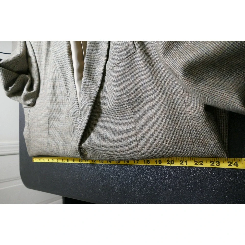VTG Mens Ivy Style Hopsack Lambswool Sport Coat Size 46L Casual Preppy Academia
